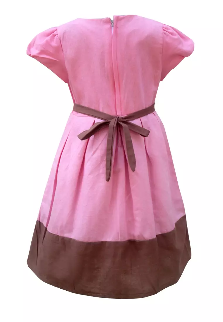 Two Mix Baju Anak Perempuan Fashion GRATIS Tas Lucu Bunga usia 1-12 Tahun Bahan Kain 4124