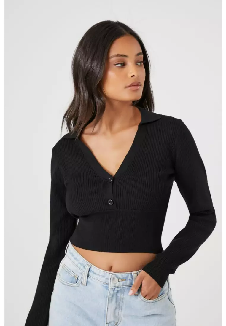 Forever 21 knit crop top sale