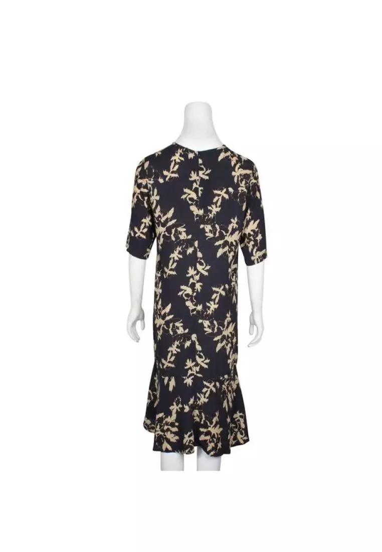 Ganni st pierre outlet crepe dress