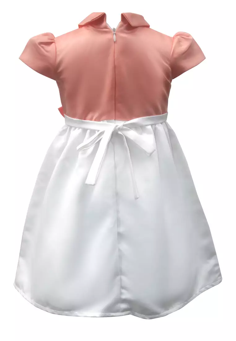 Two Mix Dress Nonik Cantik Bahan Satin Halus - Baju Anak Perempuan Motif Sepeda Y862