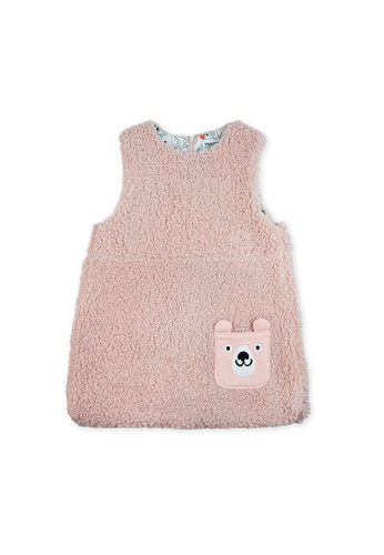 Buy Vauva Vauva Girls Plush One Piece Dress With Brother Bear Pocket Pink Online Zalora Malaysia