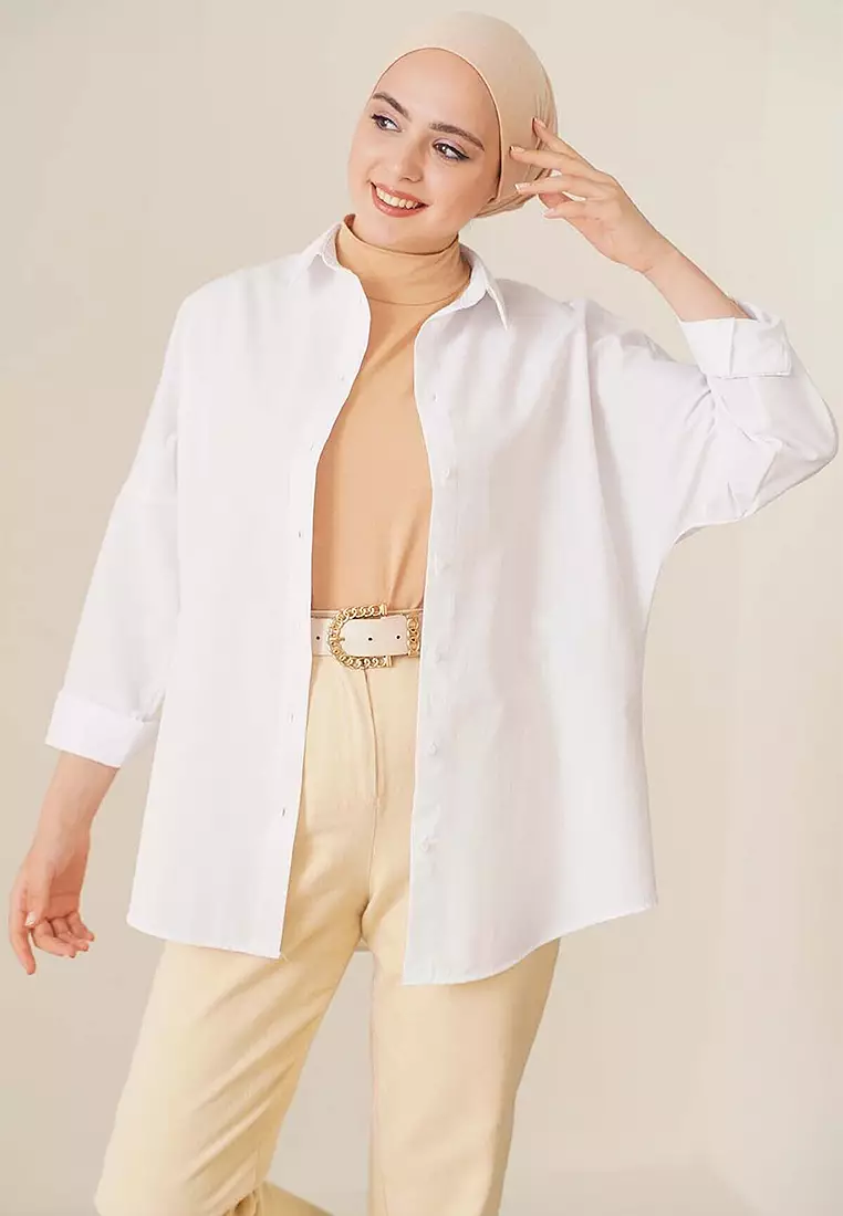 Oversized Basic Long Sleeves Shirt