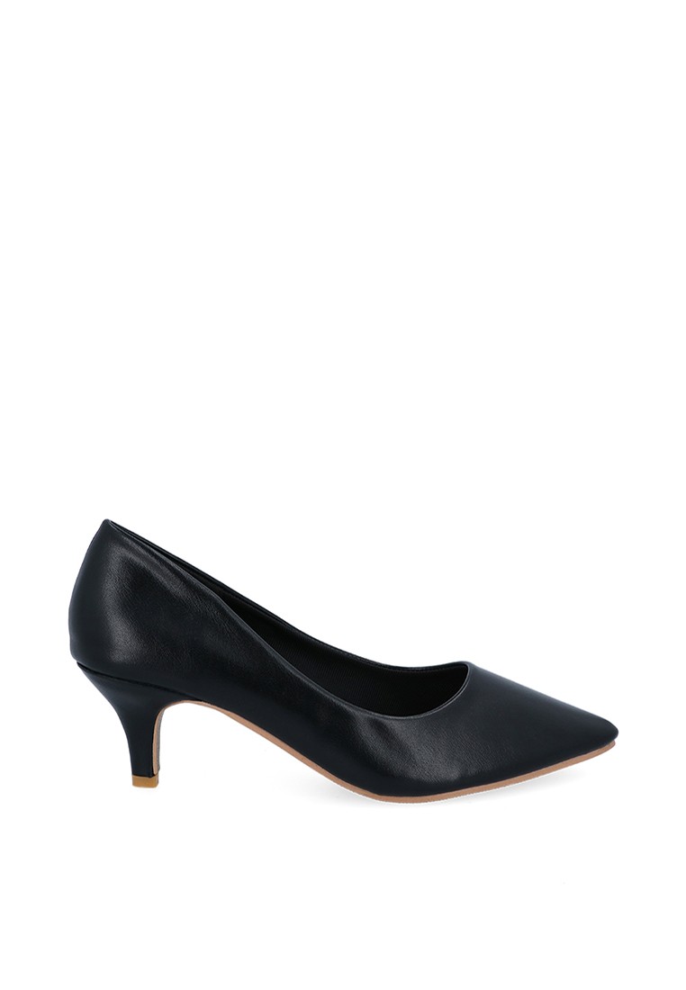 Black Lora Kitten Heel Pump