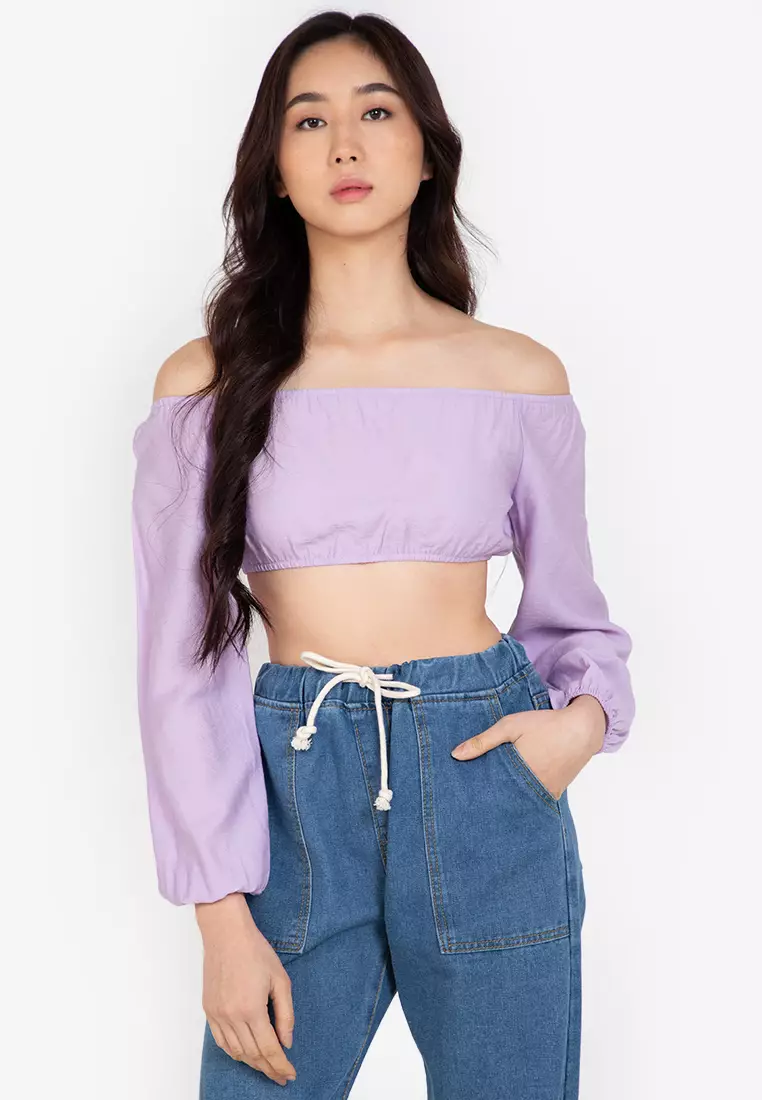 Zalora off sales shoulder top