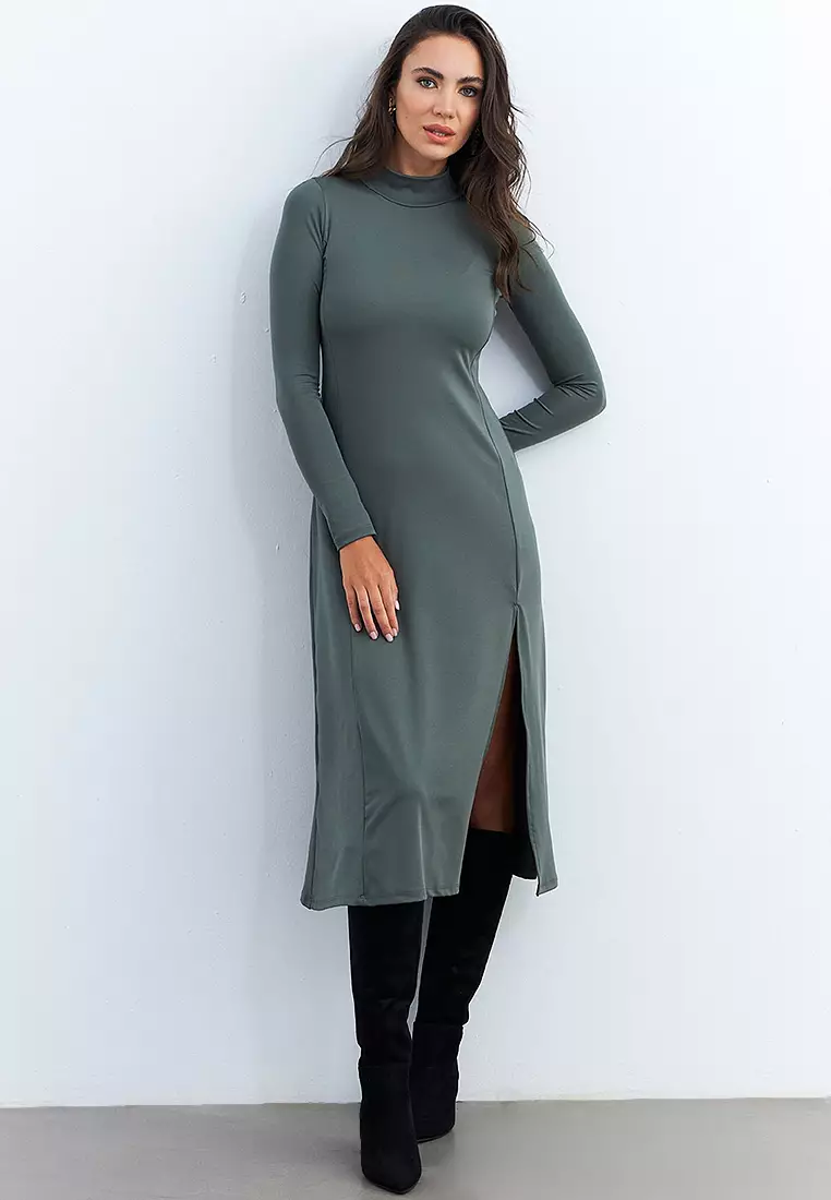 Slit Midi Dress