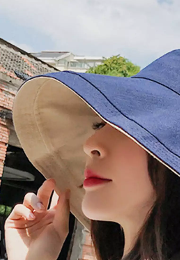 Foldable Large Brim Double-Sided Fisherman Caps A22062402NV