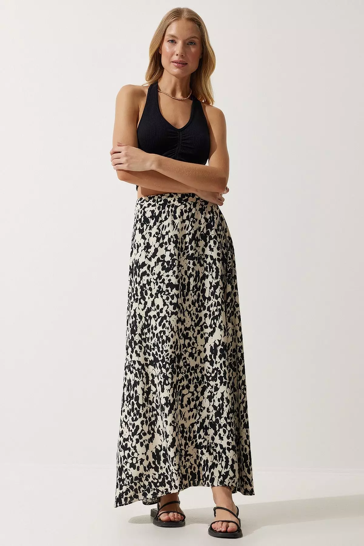 Long Printed Skirt