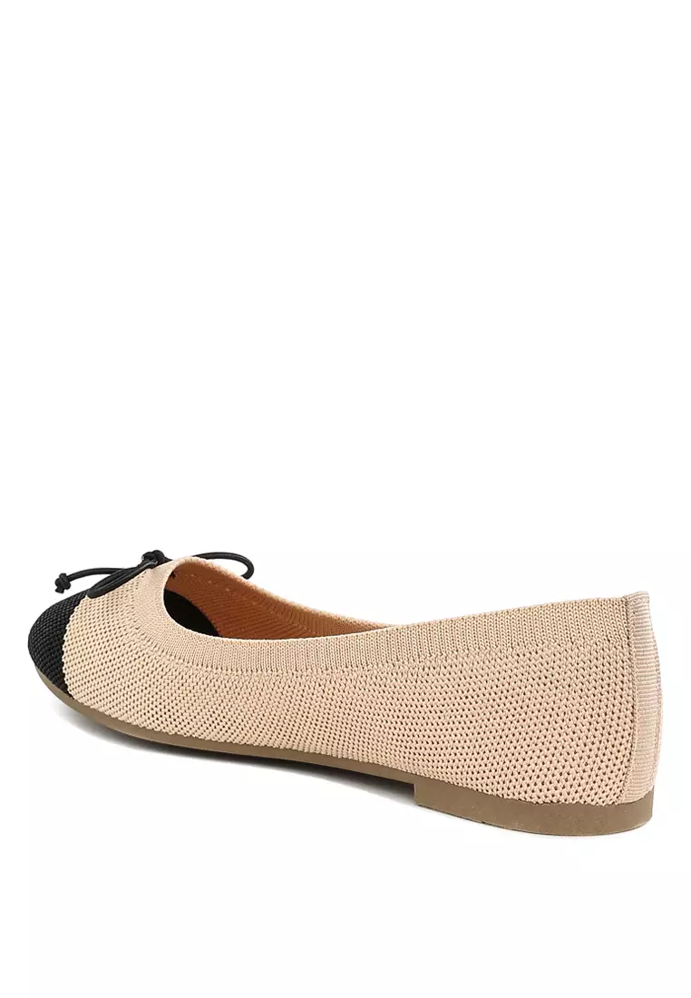 Balerina Dua Warna dalam Warna Beige/Hitam