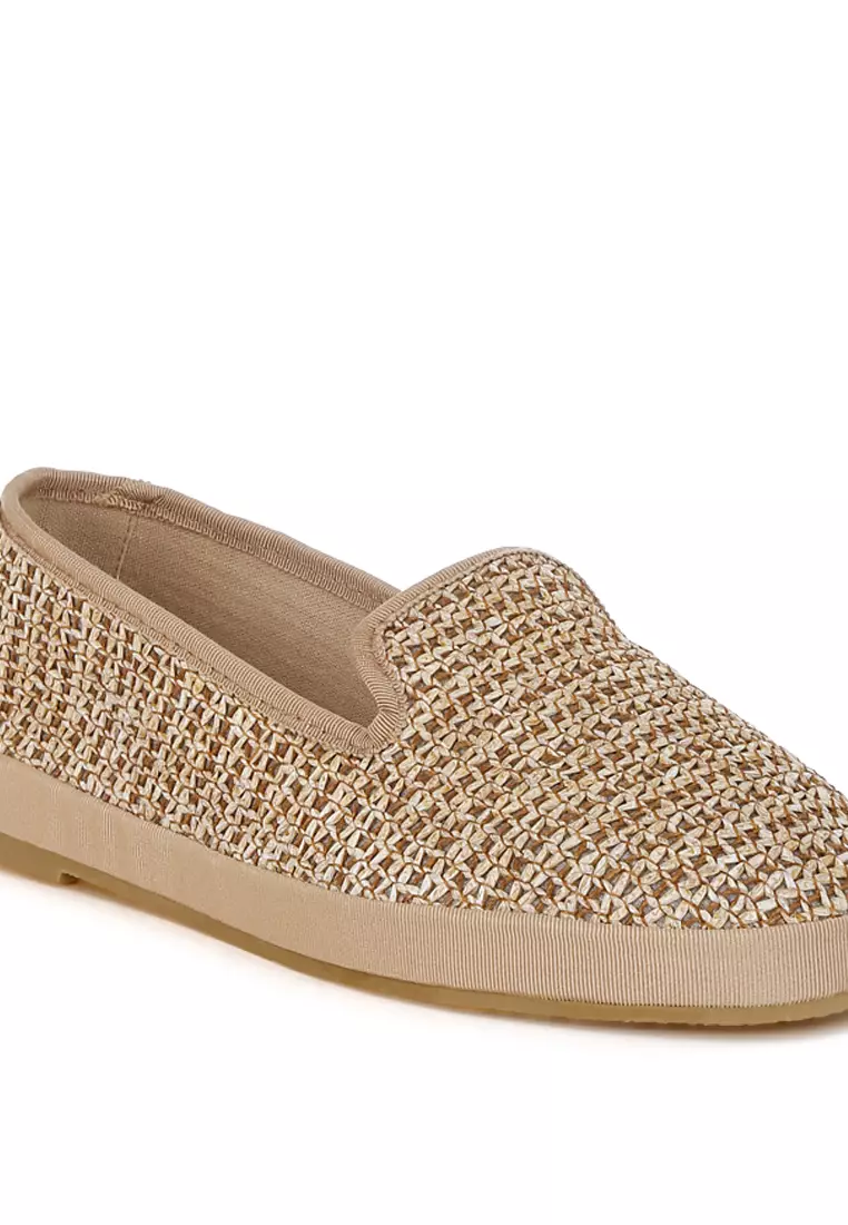 Sepatu Slip-On Ujung Bulat Warna Cokelat