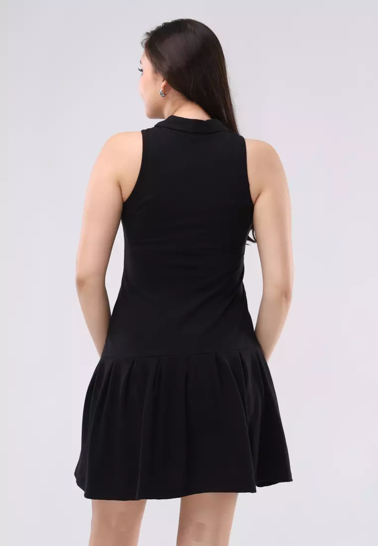 Plain Pique Sleeveless Dress