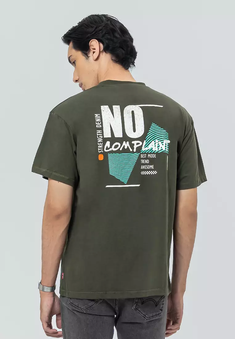 Jual Edwin Jeans NO COMPLAINT GREEN Kaos Pria Lengan Pendek SS