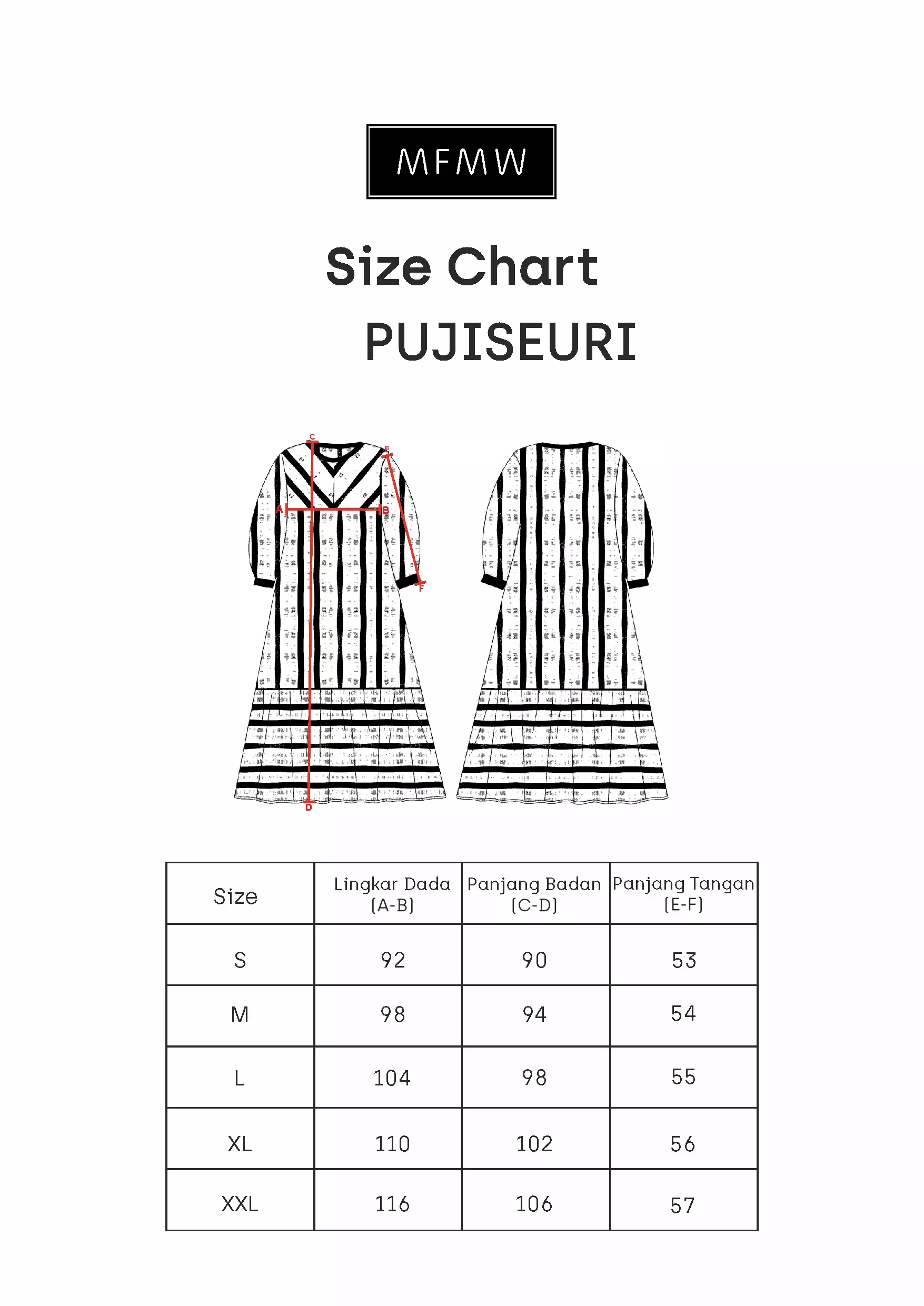 MFMW Pujiseuri Tunik Multicolor Motif Salur
