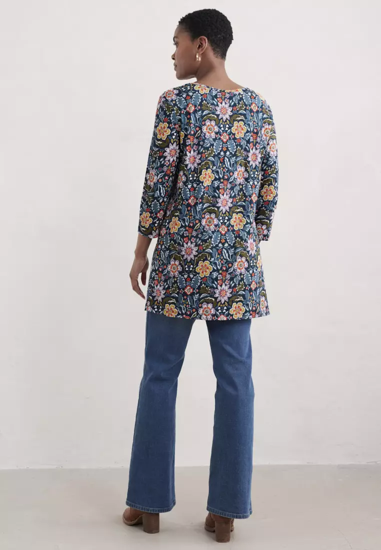 Seasalt Cornwall Multi 3/4 Busy Lizzy Tunic
