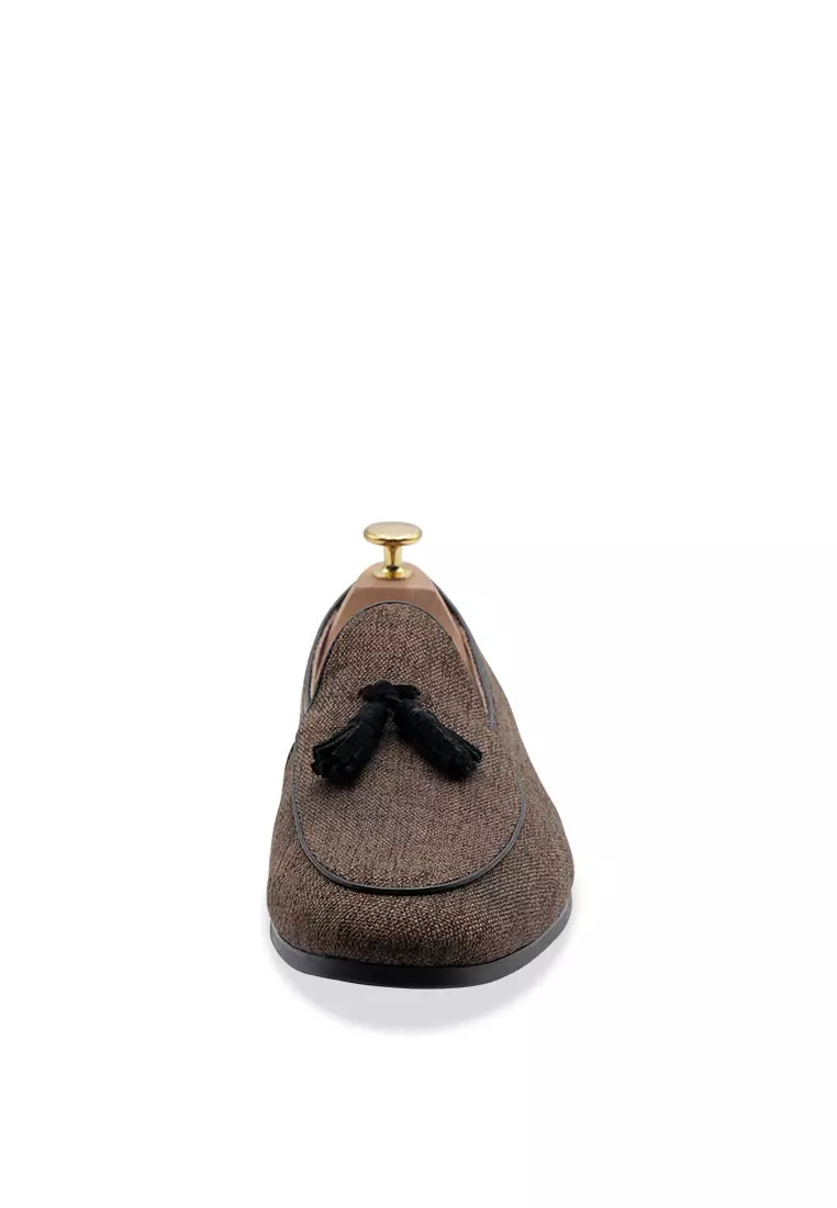 Rafael Mahagony Tassel Belgian Loafer