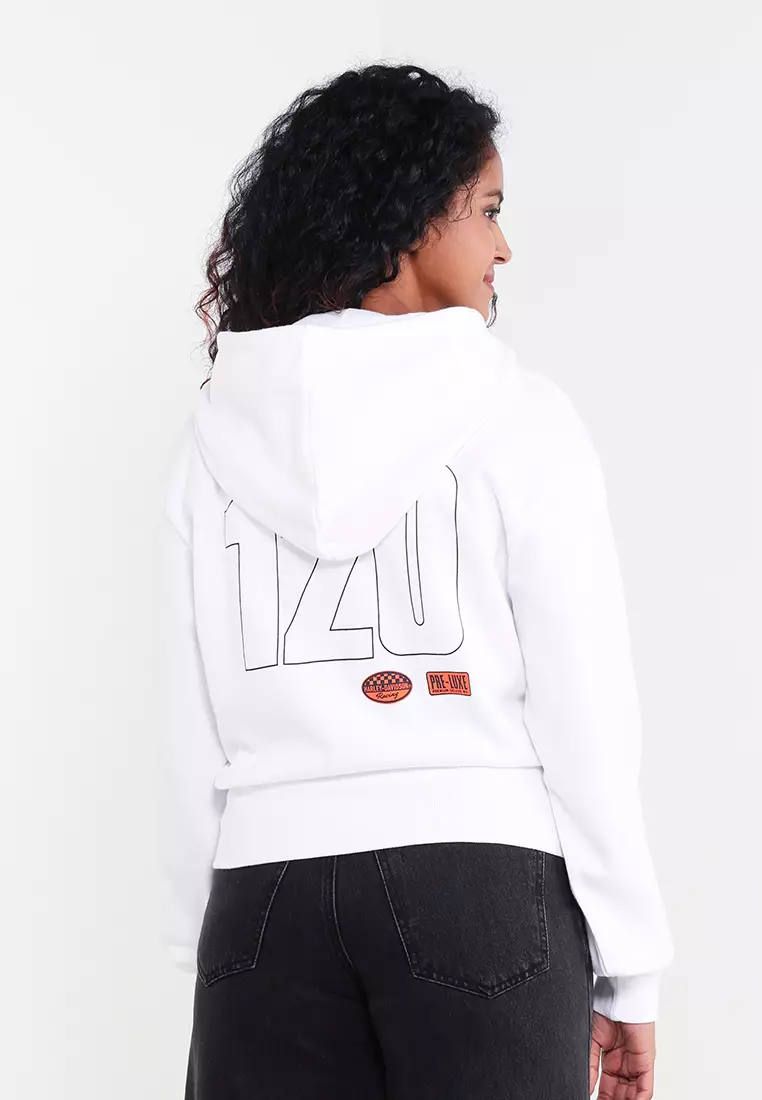 White nike zip sale up hoodie womens