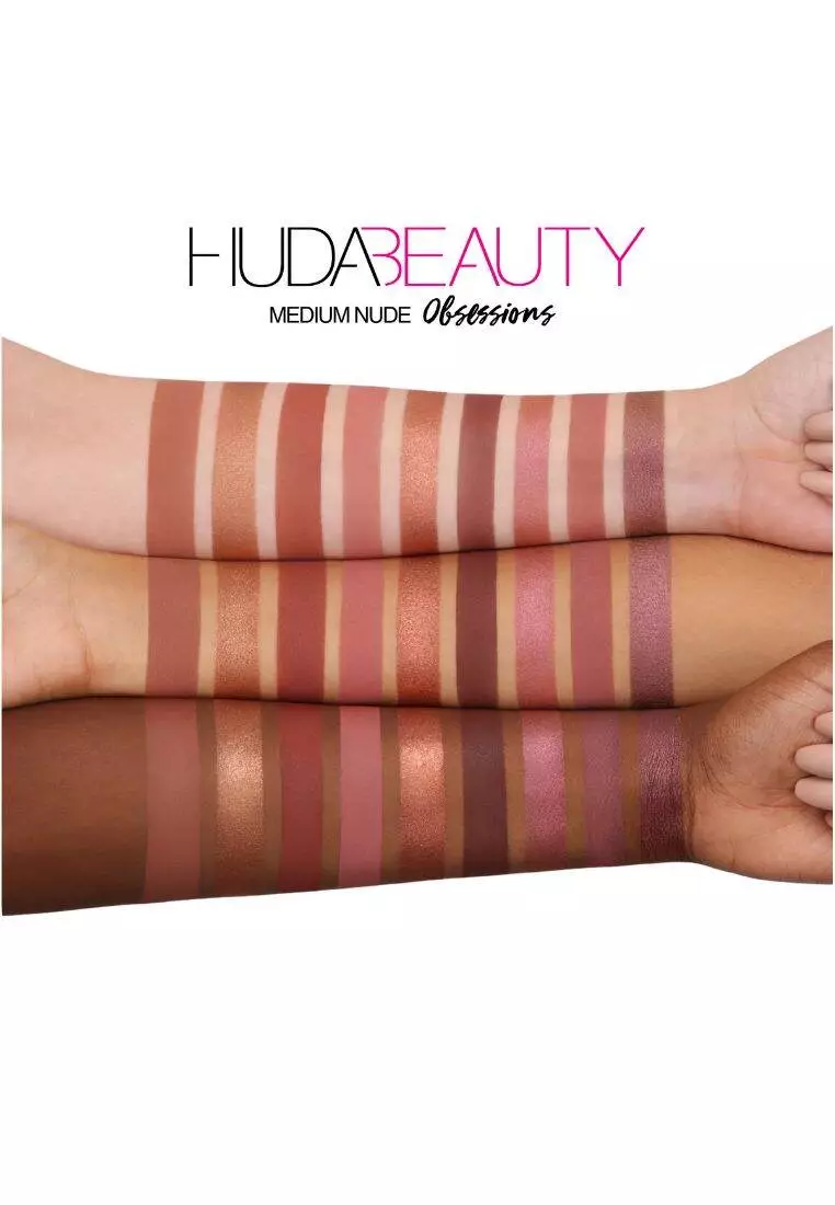 Huda Beauty NUDE Obsessions Eyeshadow Palette - Medium (Exp : 10/2027)