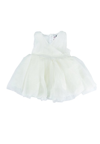 LC WAIKIKI white and beige V Neck Basic Baby Girl Dress CC8CDKAB1BA21CGS_1