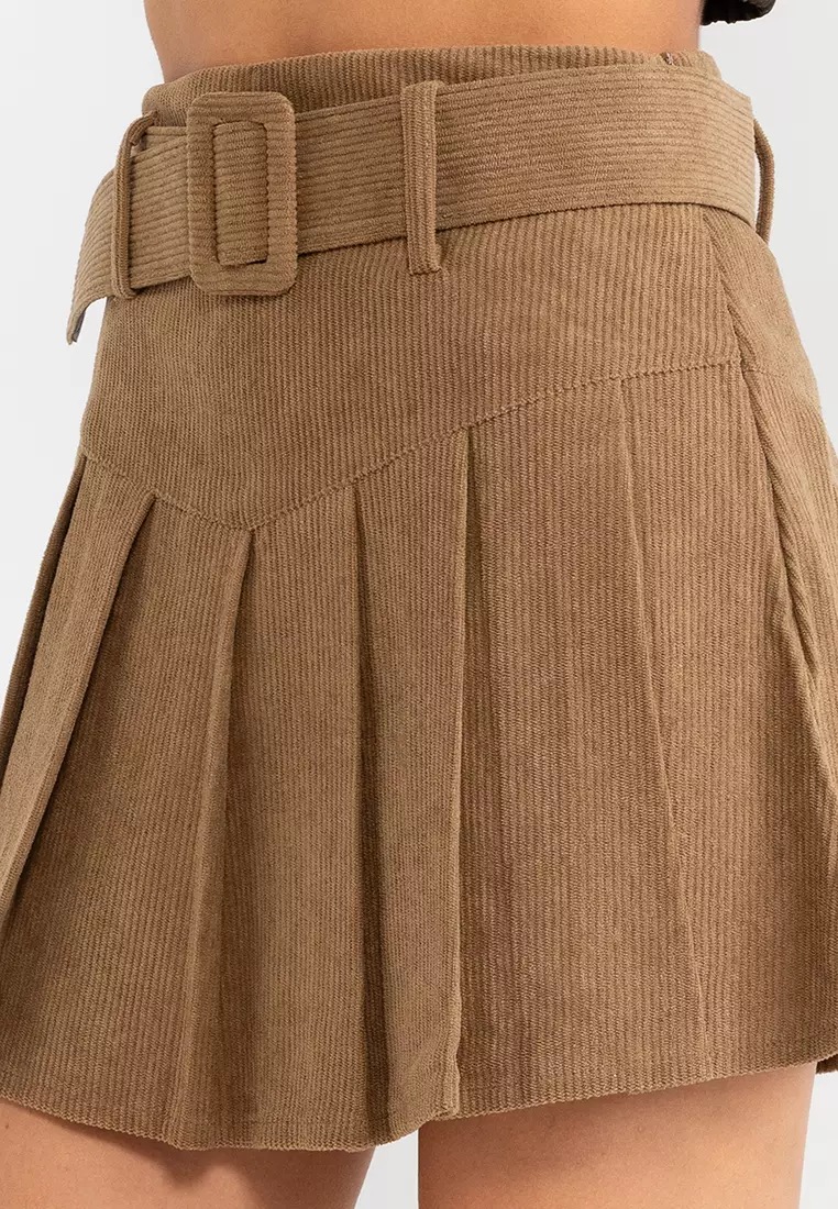 Pleat Mini Skirt