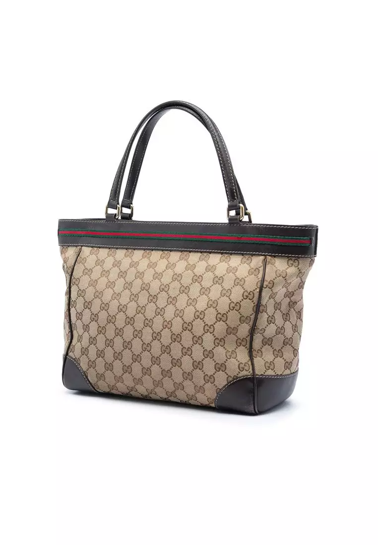 Pre-Loved Gucci Gg Canvas Web Mayfair Tote