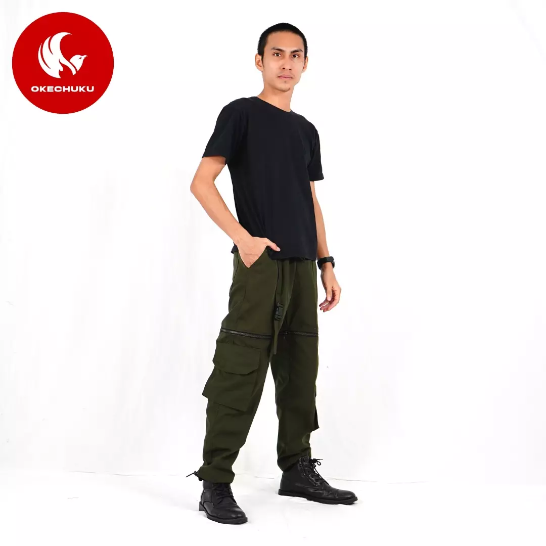 Okechuku JUSTIN Celana Cargo Panjang Pendek Pria Celana Techwear Style