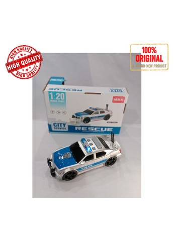 Jual Ohdae Pretend Toys City Service Rescue Advanced Simulation Police Car Silver Blue Original Zalora Indonesia
