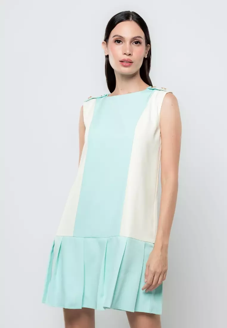 Drop waist hotsell pleated dress