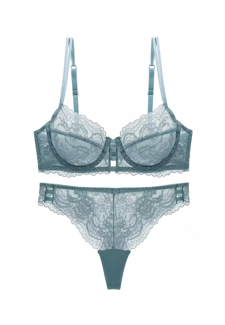 Sexy Bra Set Ultra Thin See Through Lace Lingerie Women's