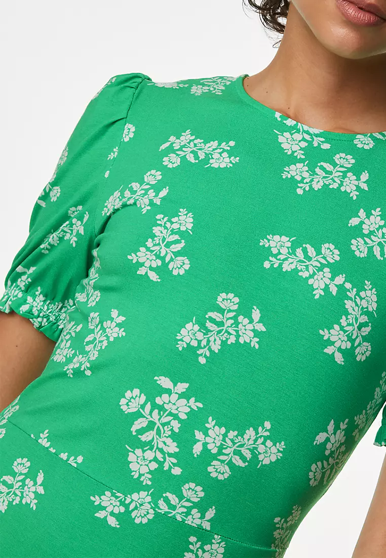 Jersey Printed Mini Skater Dress