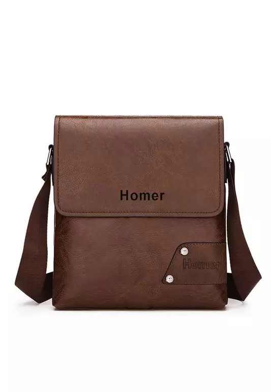 Jethro PU Leather Mini Sling Bag for Men Messenger Bag Crossbody Bag Shoulder Bag for Boys