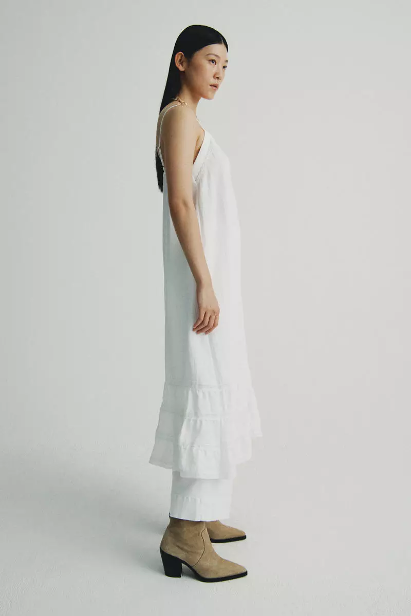 Lace-inset strappy dress