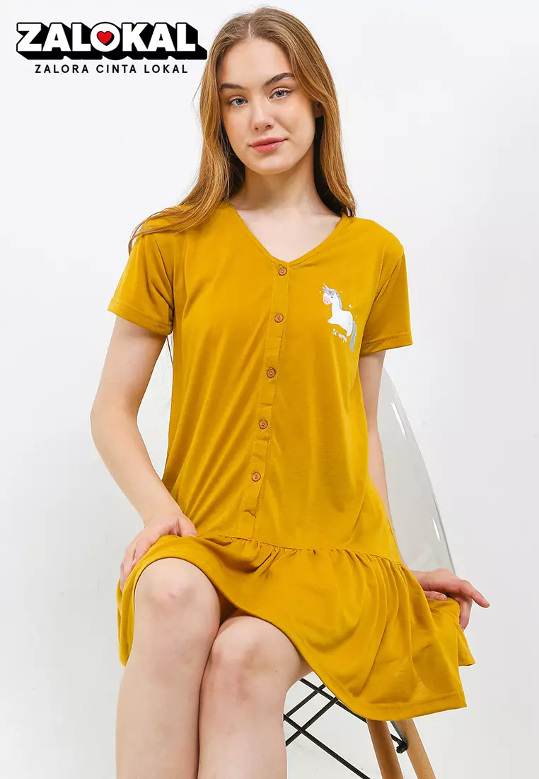 Dress Daster Pyjama Baju Tidur Sleepwear