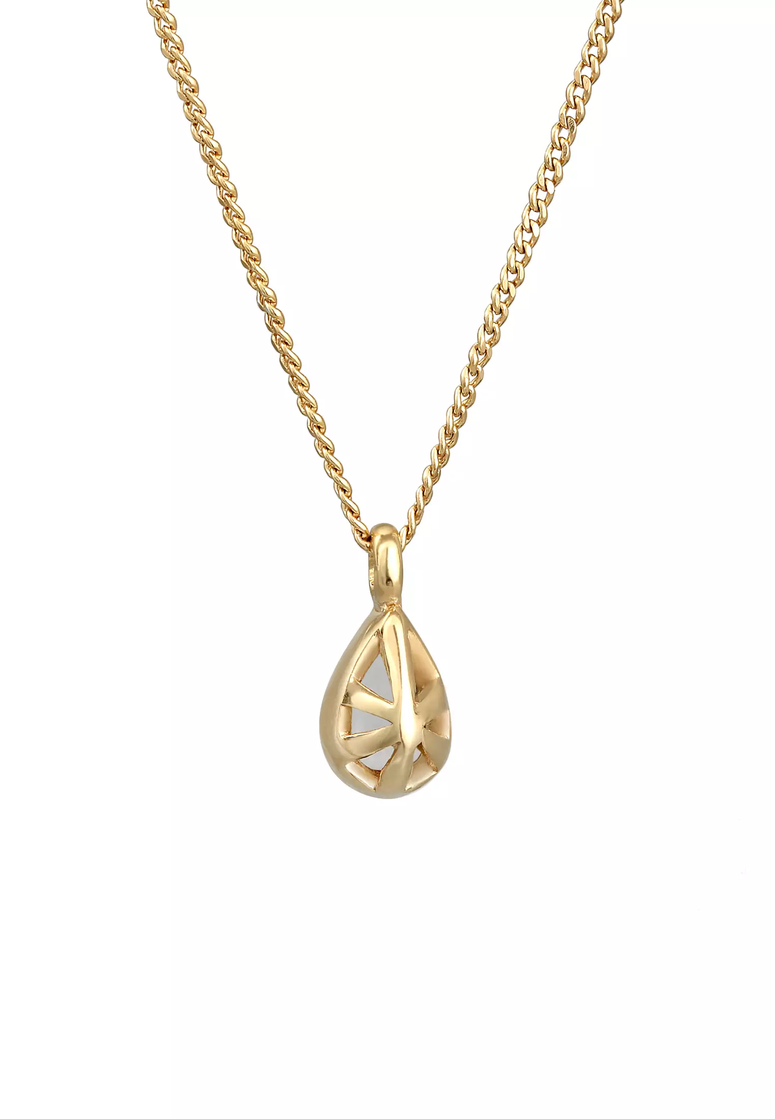 Necklace Drop Moonstone Gold Plated