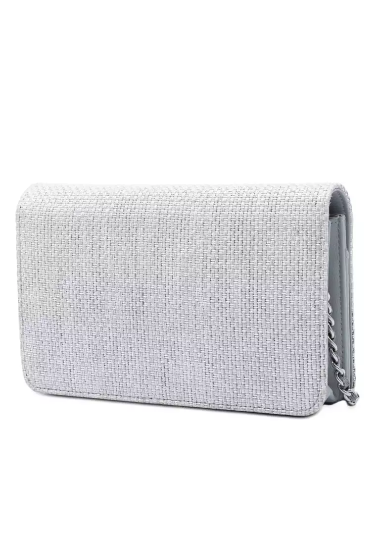 Pre-Loved Chanel Canvas Deauville Wallet On Chain