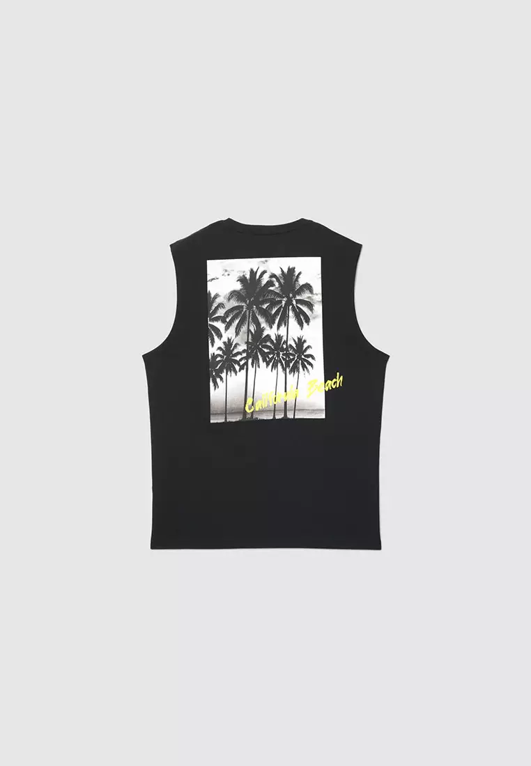 Men's Palm tree print Sleeveless Top