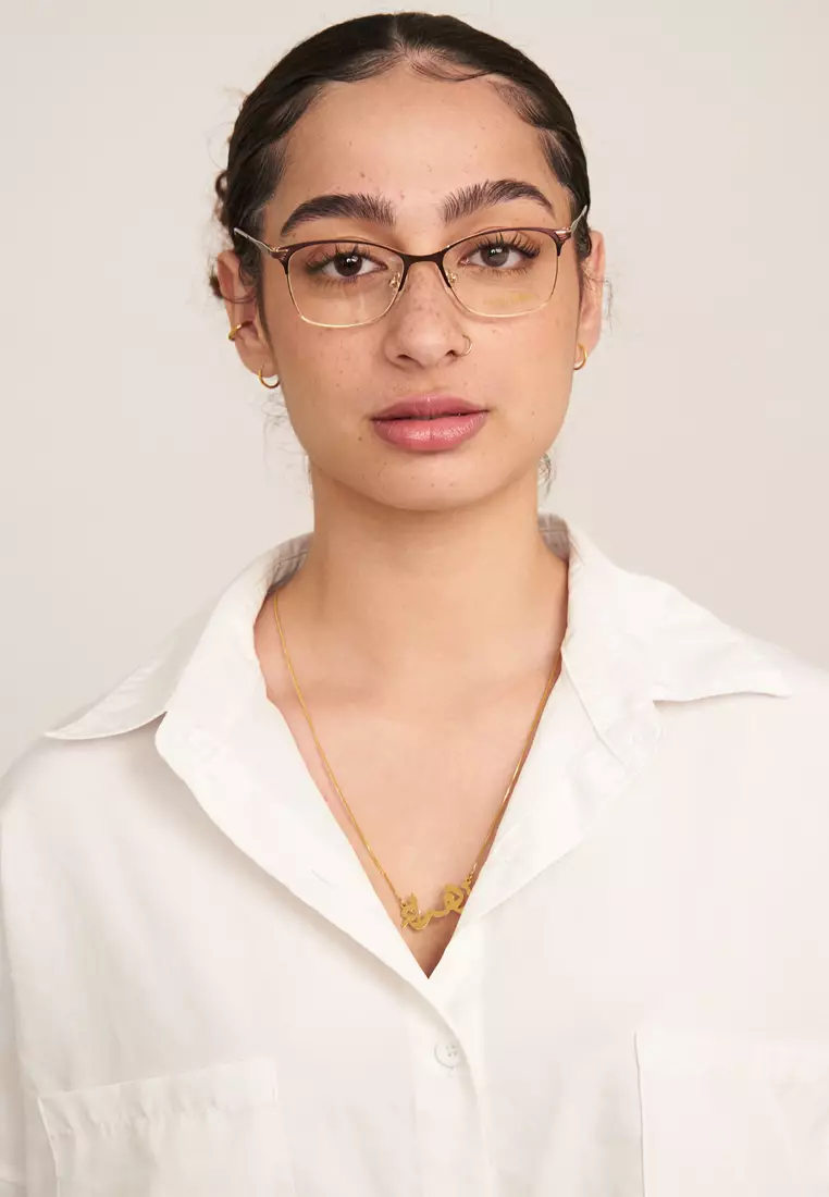 SS1941 (C2-Brown & Gold) Anti-Radiation Computer Eyeglasses for Women