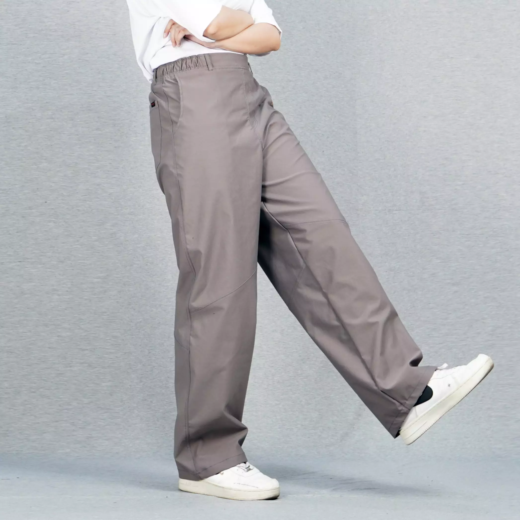 HIRO Celana Baggy Wanita Celana Loose Wanita Loose Pants Wanita Celana Panjang Baggy - ABU