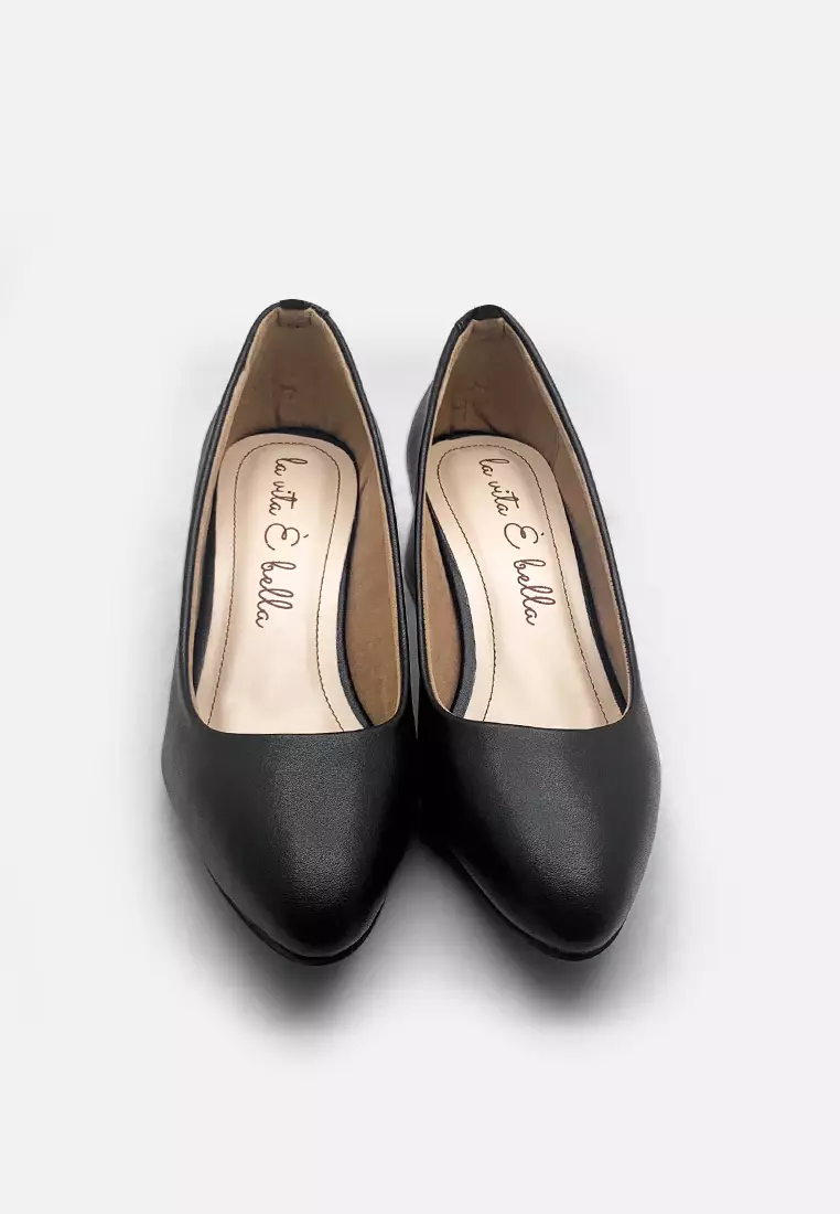 Sepatu Pumps Block Heels Wanita Pantofel Formal