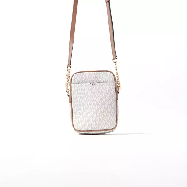 Tas MICHAEL KORS MK MONOGRAM WHITE CAMEL SLING BAG 100% ORIGINAL