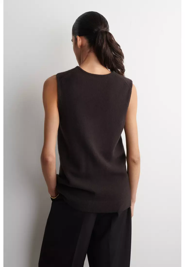 Buy COS WOOL V-NECK TUNIC VEST 2026 Online | ZALORA
