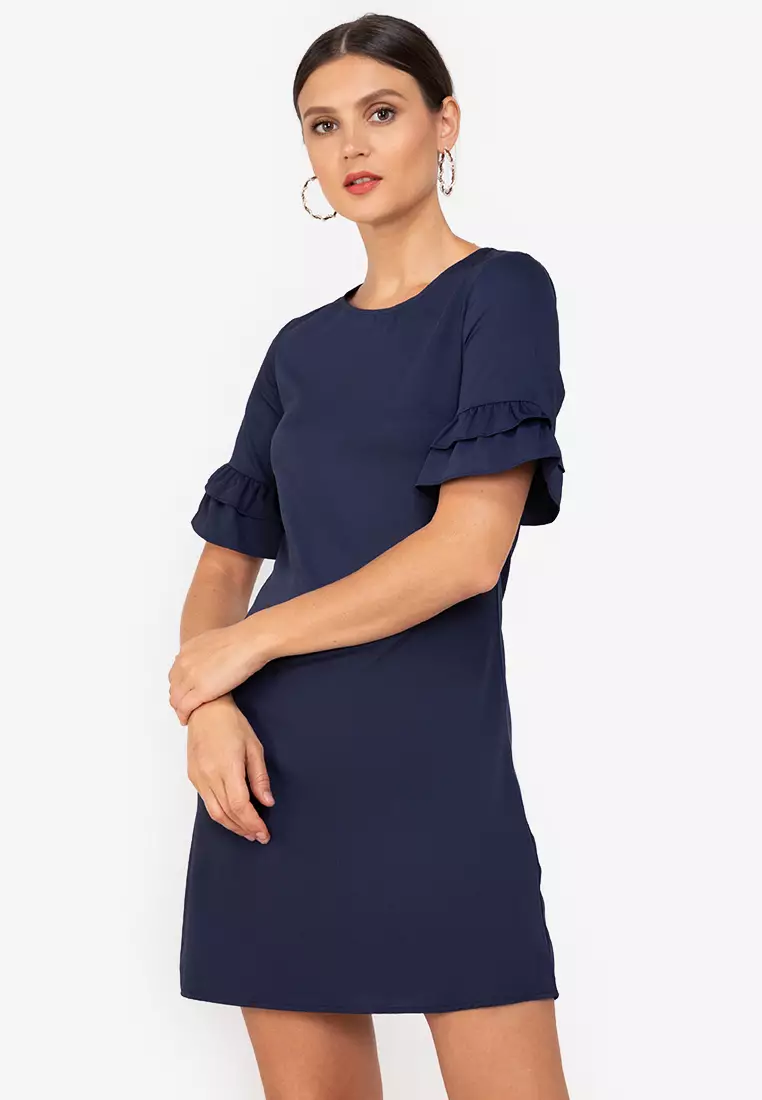 Zalora navy on sale blue dress