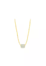 Jade J2 + 375/9K Gold Wave Chain