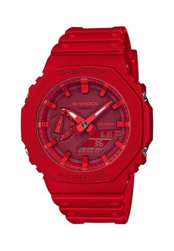 CASIO red G-Shock Carbon Core Guard Watch (GA-2100-4A) 0F5A2ACB138ED6GS_1