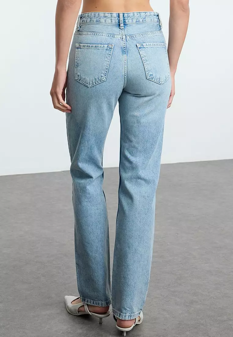 High Waist Slim Jeans