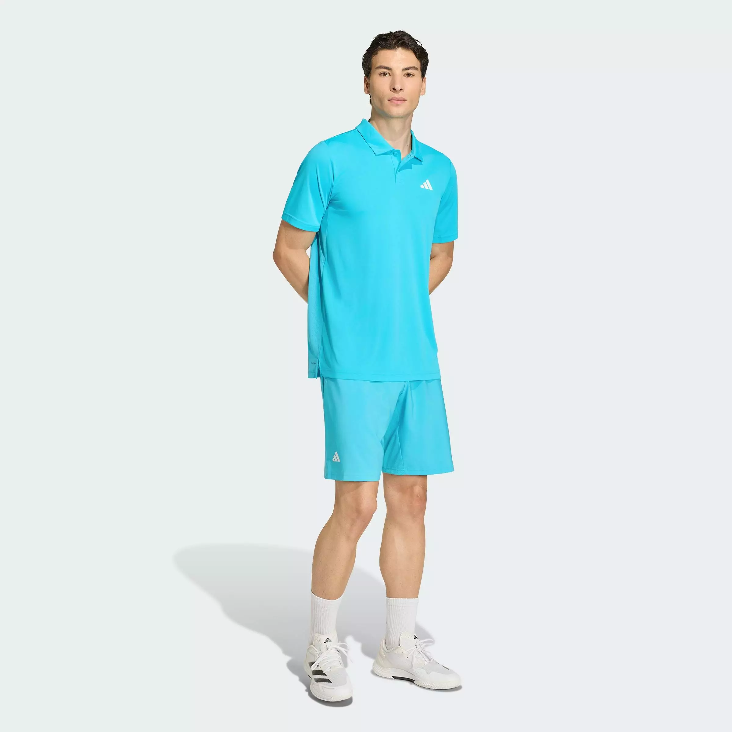Tennis Club Tennis Polo Shirt Men Turquoise KB9712