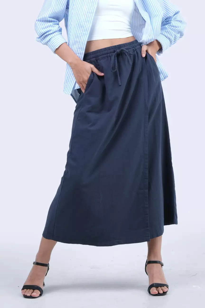 Rok Panjang Wanita Bridgette Dark Navy