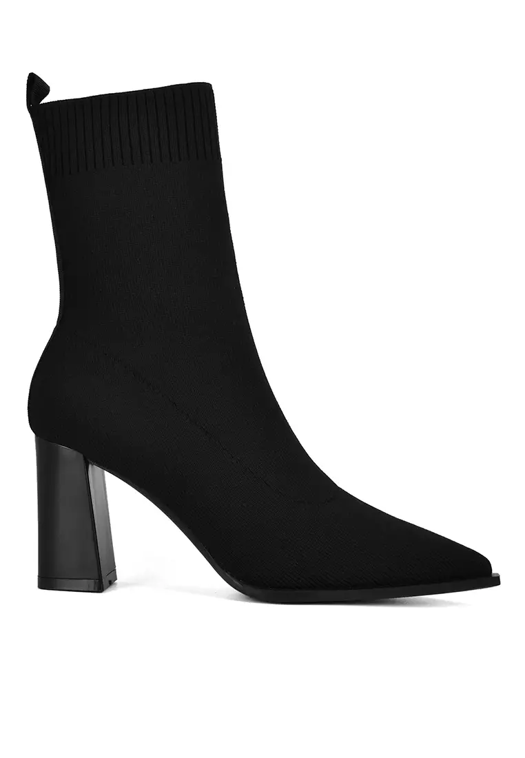 Discount on Twenty Eight Shoes  shoes - SKU: 7cm Elastic Pointy Socking Boots Xj3368-2