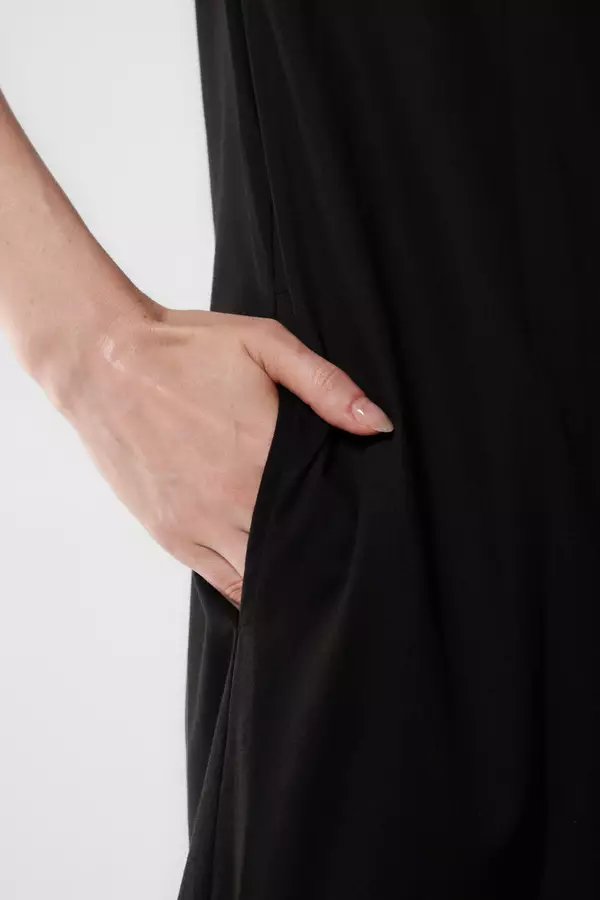 MINIMAL - Oussa - Dress Lengan Balon - Black Colour Black