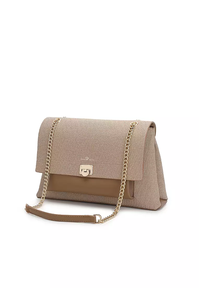 Women's Sling Bag / Crossbody Bag / Shoulder Bag (Tas Selempang Wanita / Tas Bahu Wanita) - Krem