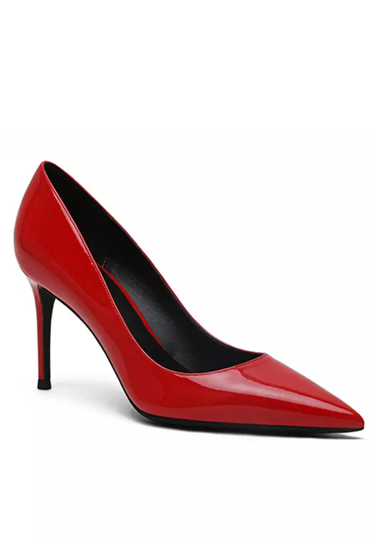8CM Patent Pointed High Heel Shoes HZL180