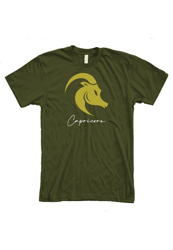 MRL Prints green Zodiac Sign Capricorn T-Shirt Customized 5C47CAA46DD627GS_1